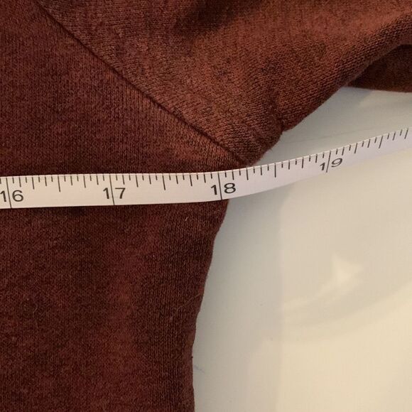 H&M button front hoodie type jacket. Two front pockets distressed at elbows - Picture 12 of 16